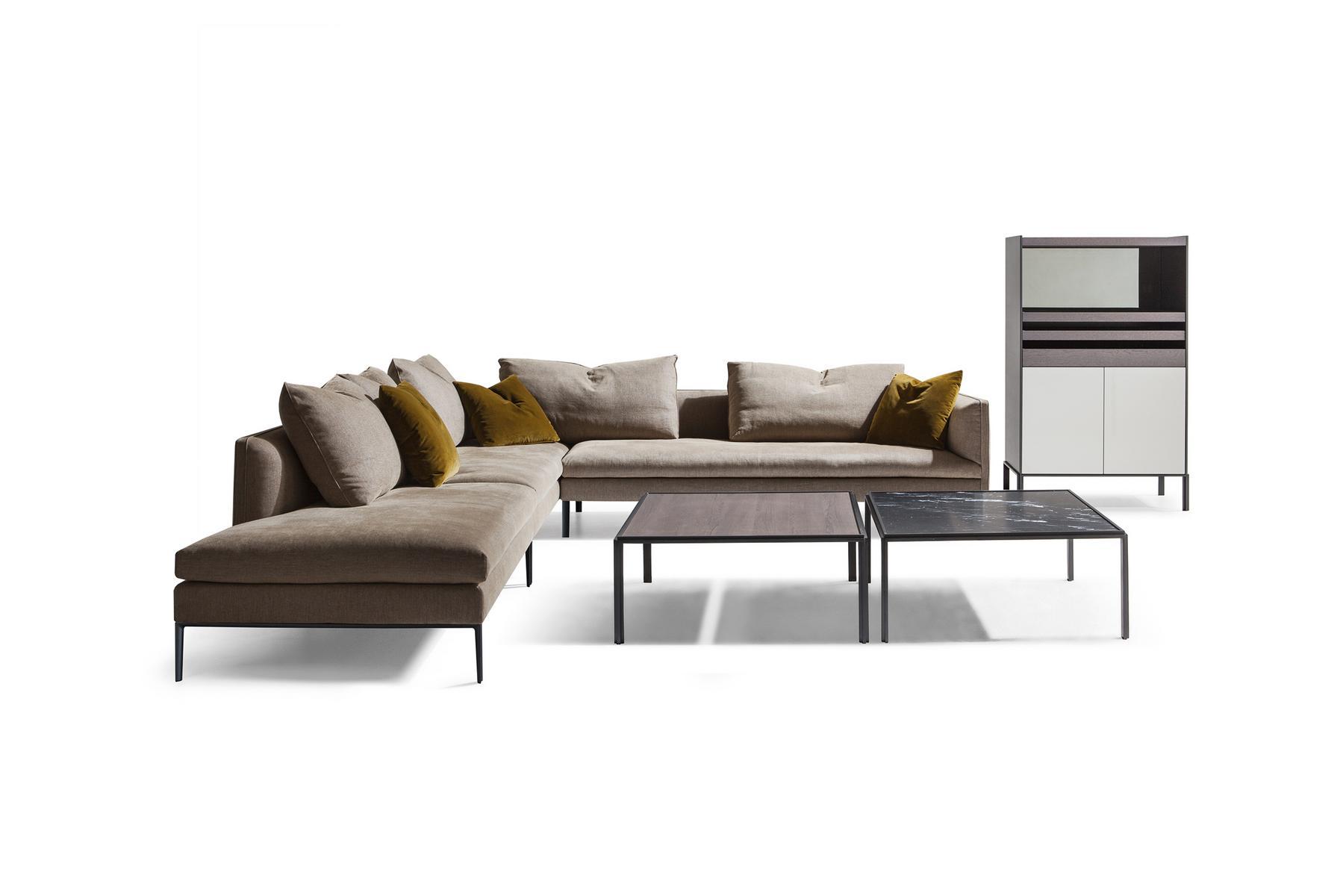 Sectional fabric sofa | Paul by Molteni