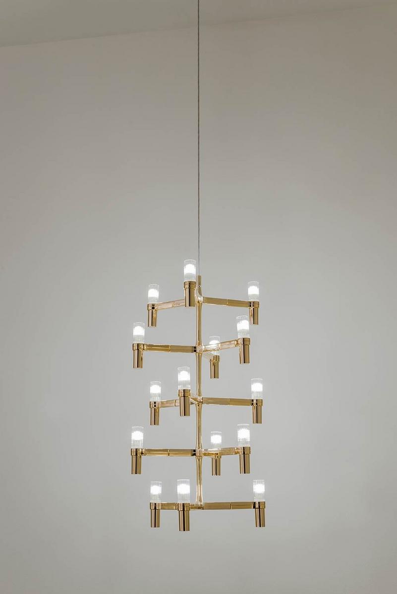 Die cast aluminium chandelier | Crown Multi by Nemo