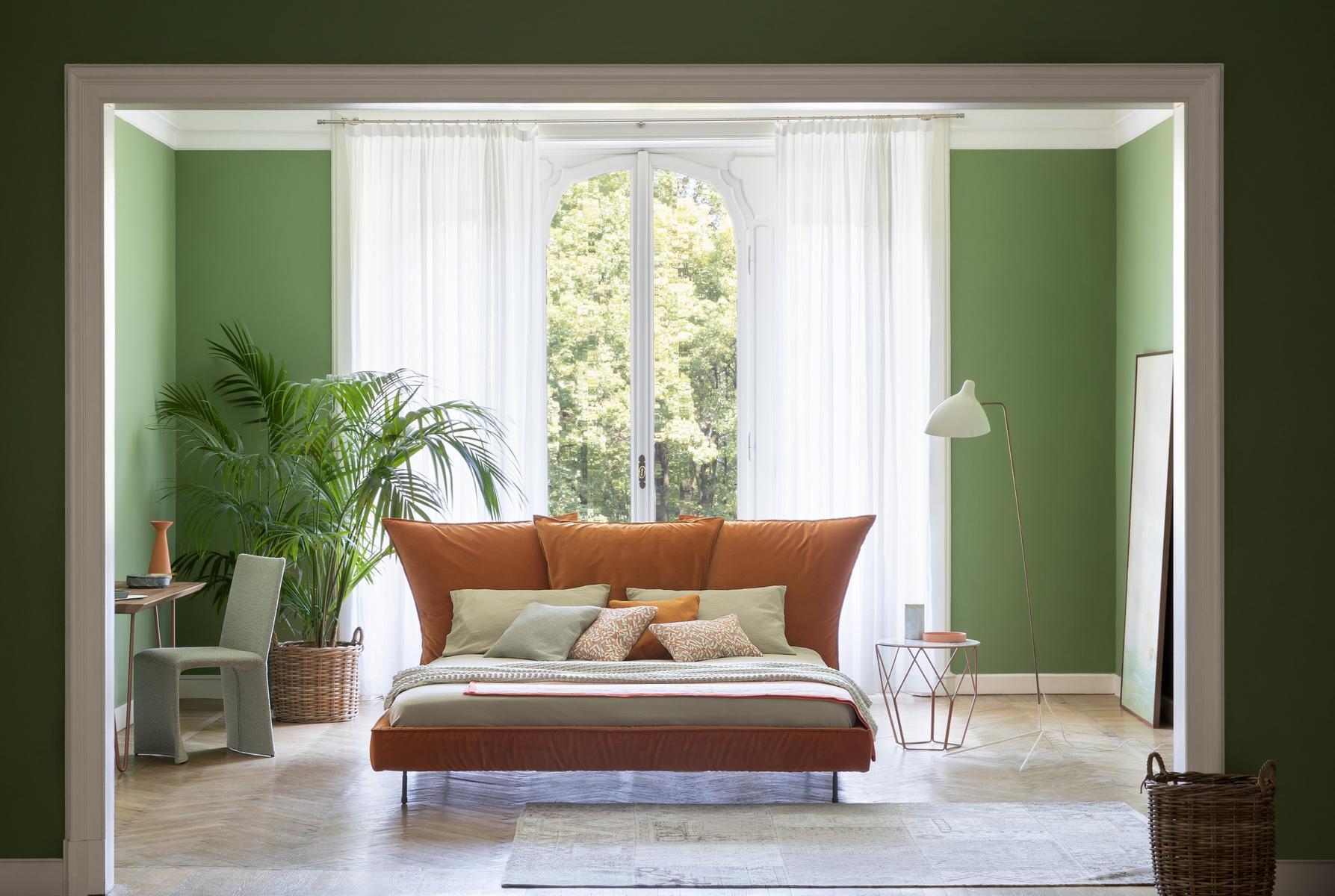 Double bed with upholstered headboard | Madame C. by Bonaldo