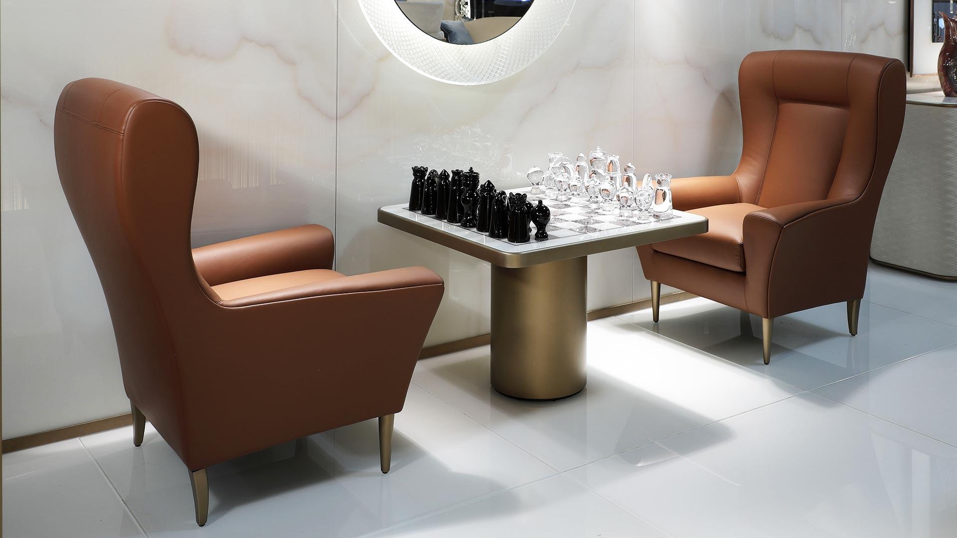 Bergere leather armchair with armrests | Bergère by Reflex