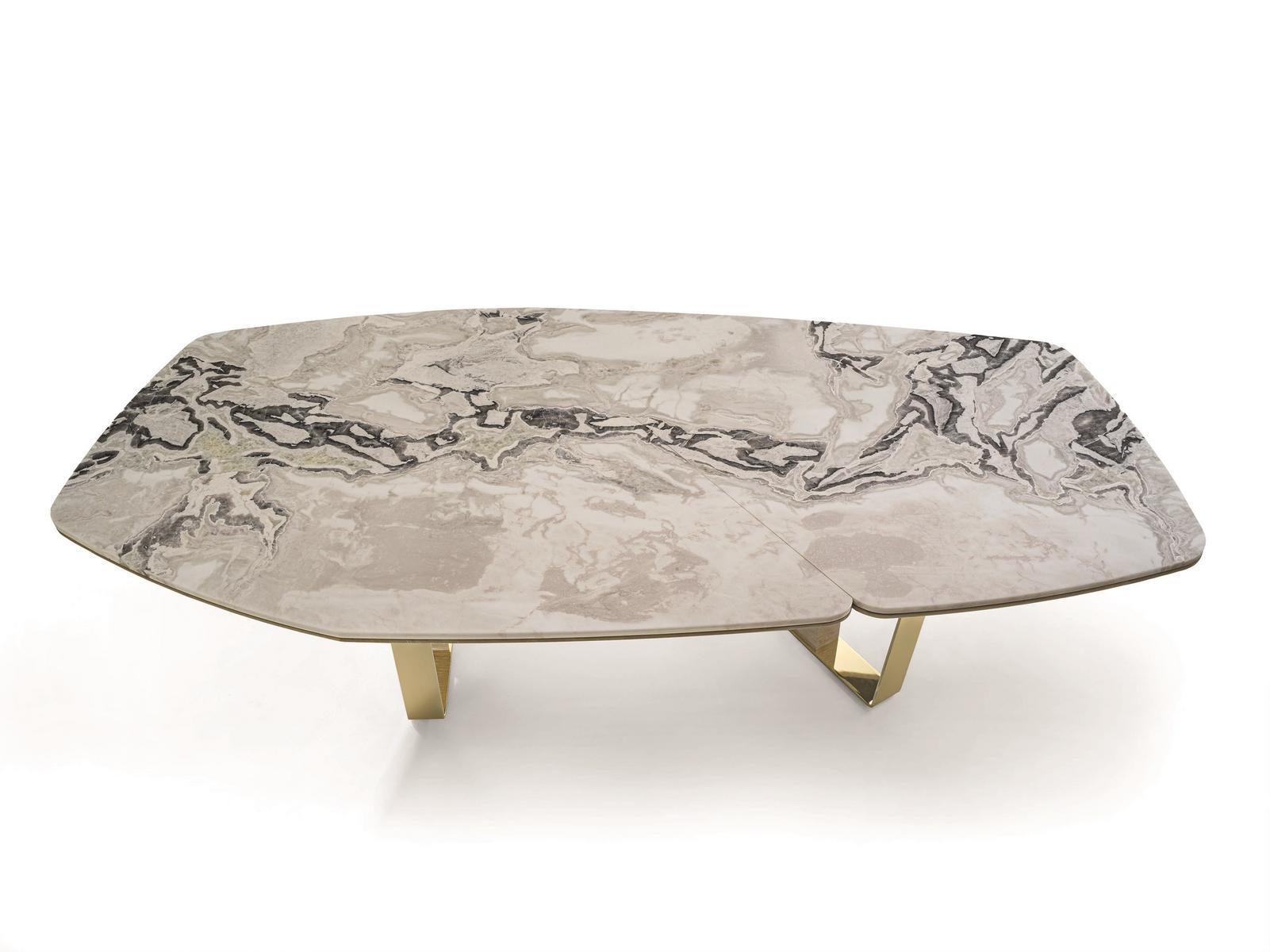 Oval metal table | Keope by Longhi