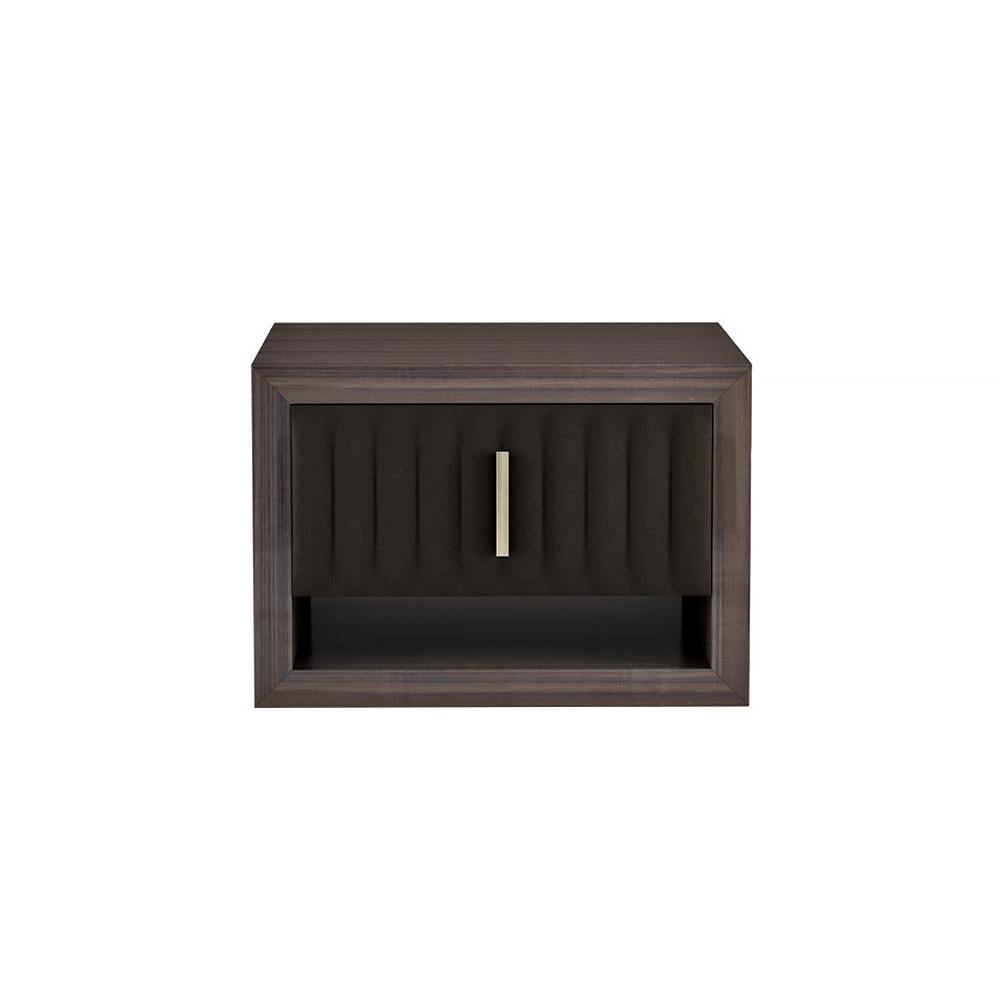 Rectangular veneer bedside table with drawers | Hamilton by Daytona