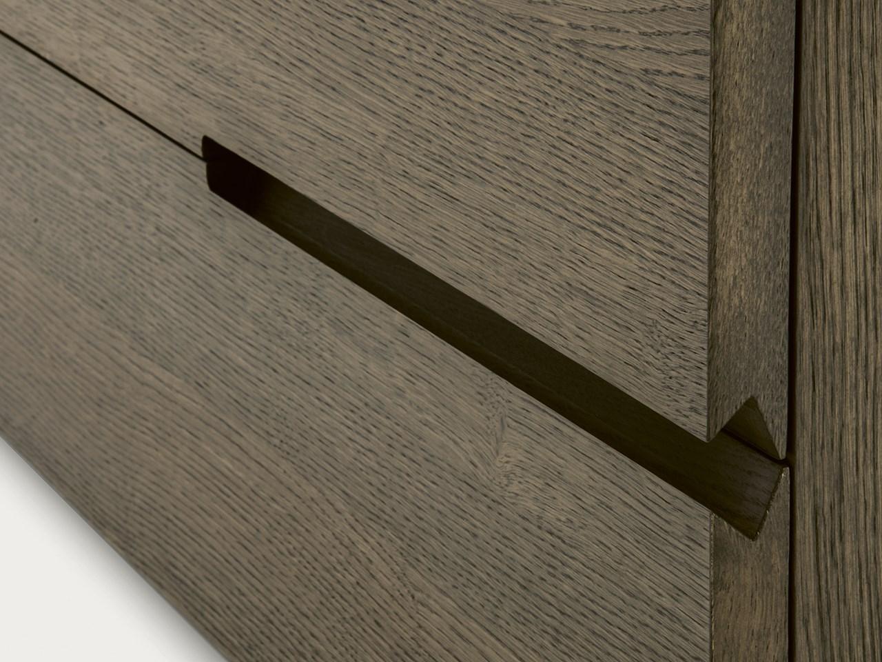 Wooden chest of drawers with integrated handles | Segno by Pianca