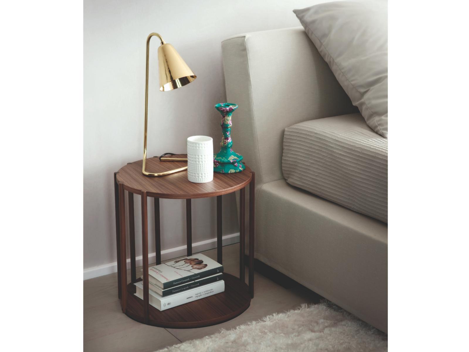 Round wooden coffee table | Cell by Porada