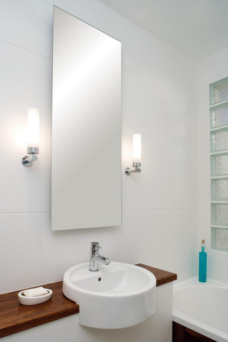 Glass and steel wall lamp | Tube by Astro lighting