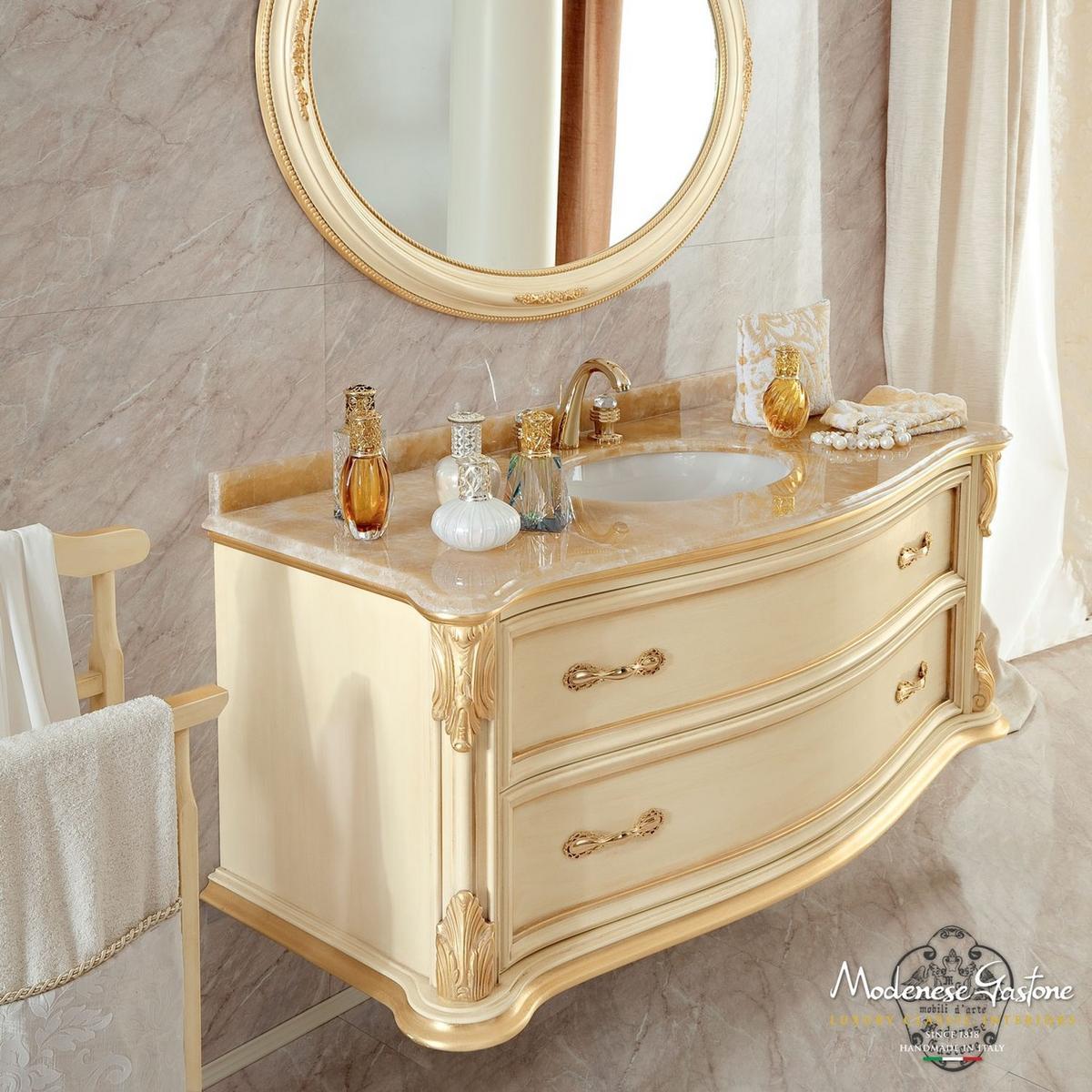 Wall-mounted vanity unit with doors with drawers | 13699 by Modenese Gastone