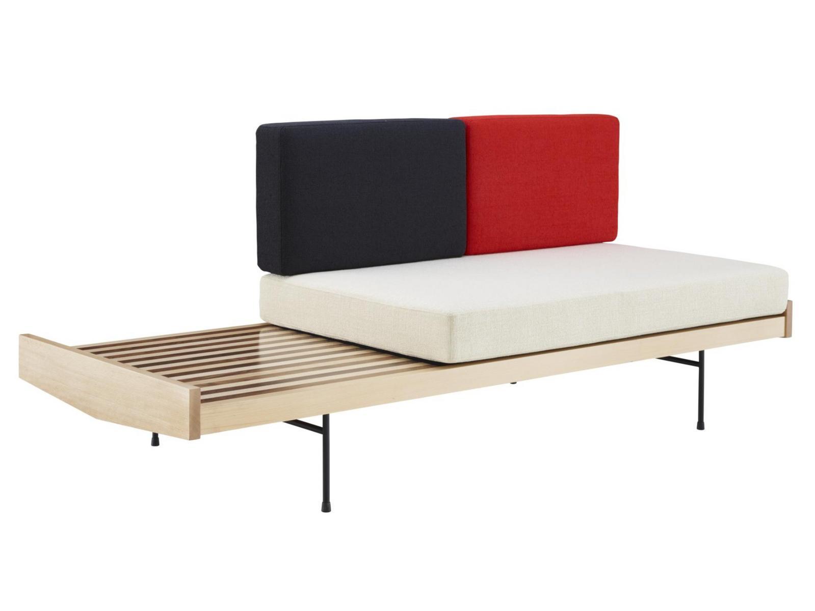 Upholstered fabric bench with back | Daybed by Ligne Roset