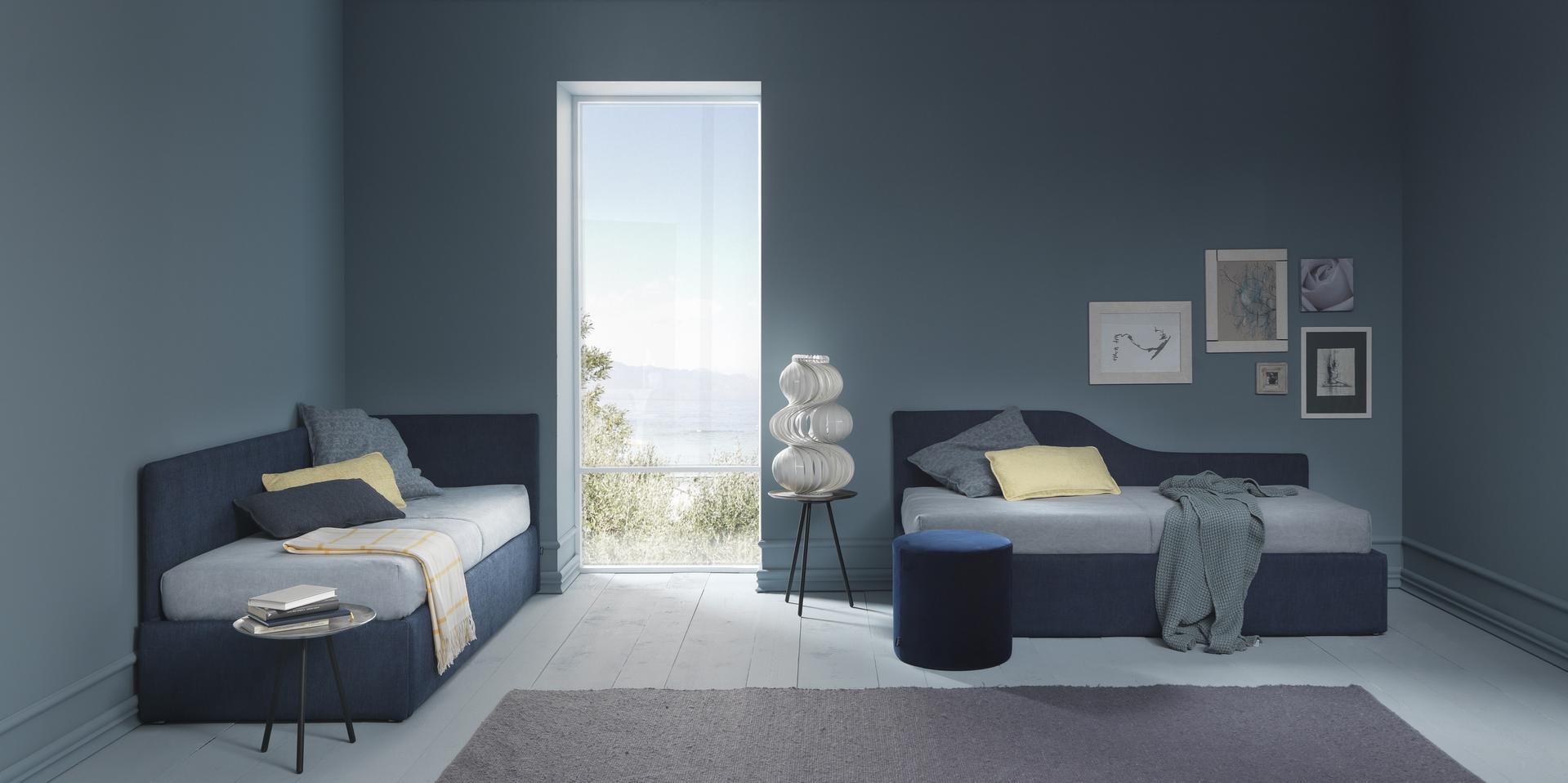 Single bed with upholstered headboard | Line 04 by Bolzan letti