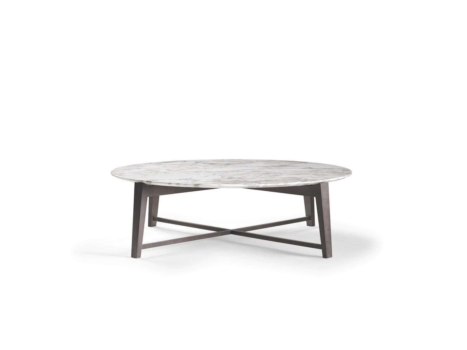 Round marble coffee table | Tris by Flexform