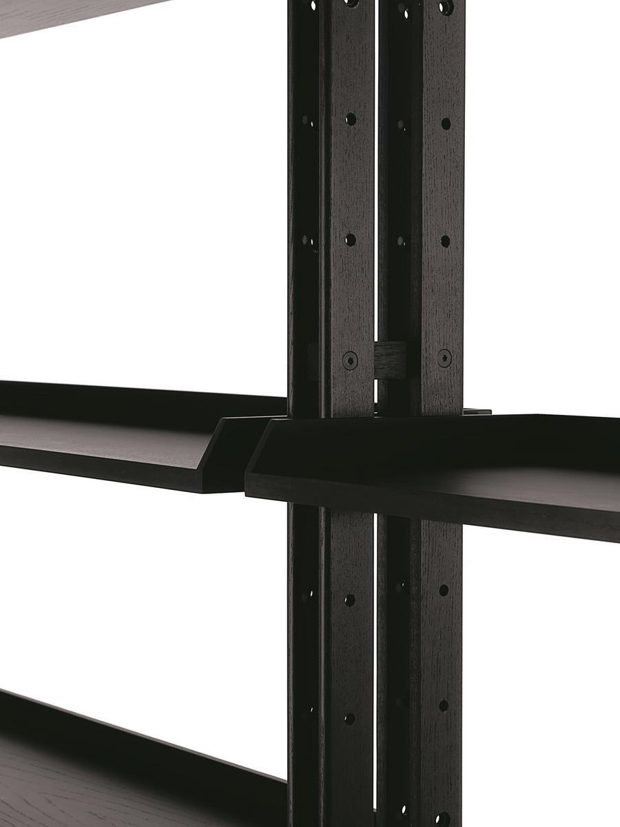 Floor-ceiling mounted wooden bookcase | 835 Infinito by Cassina