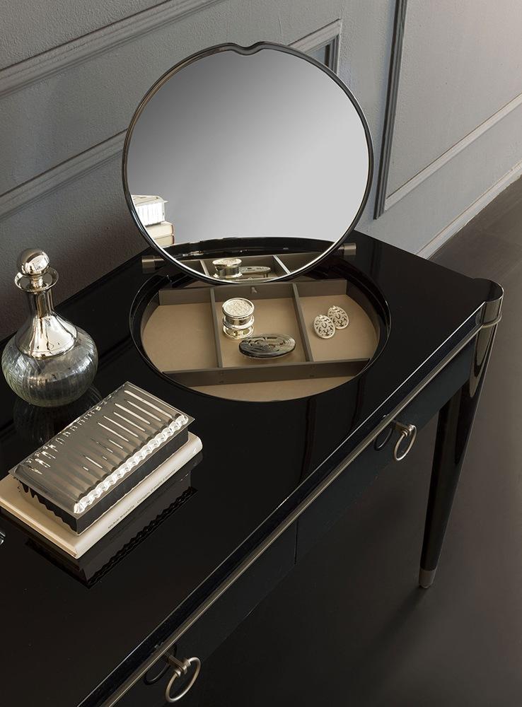 Rectangular leather writing desk with drawers | Ambra by Galimberti Nino
