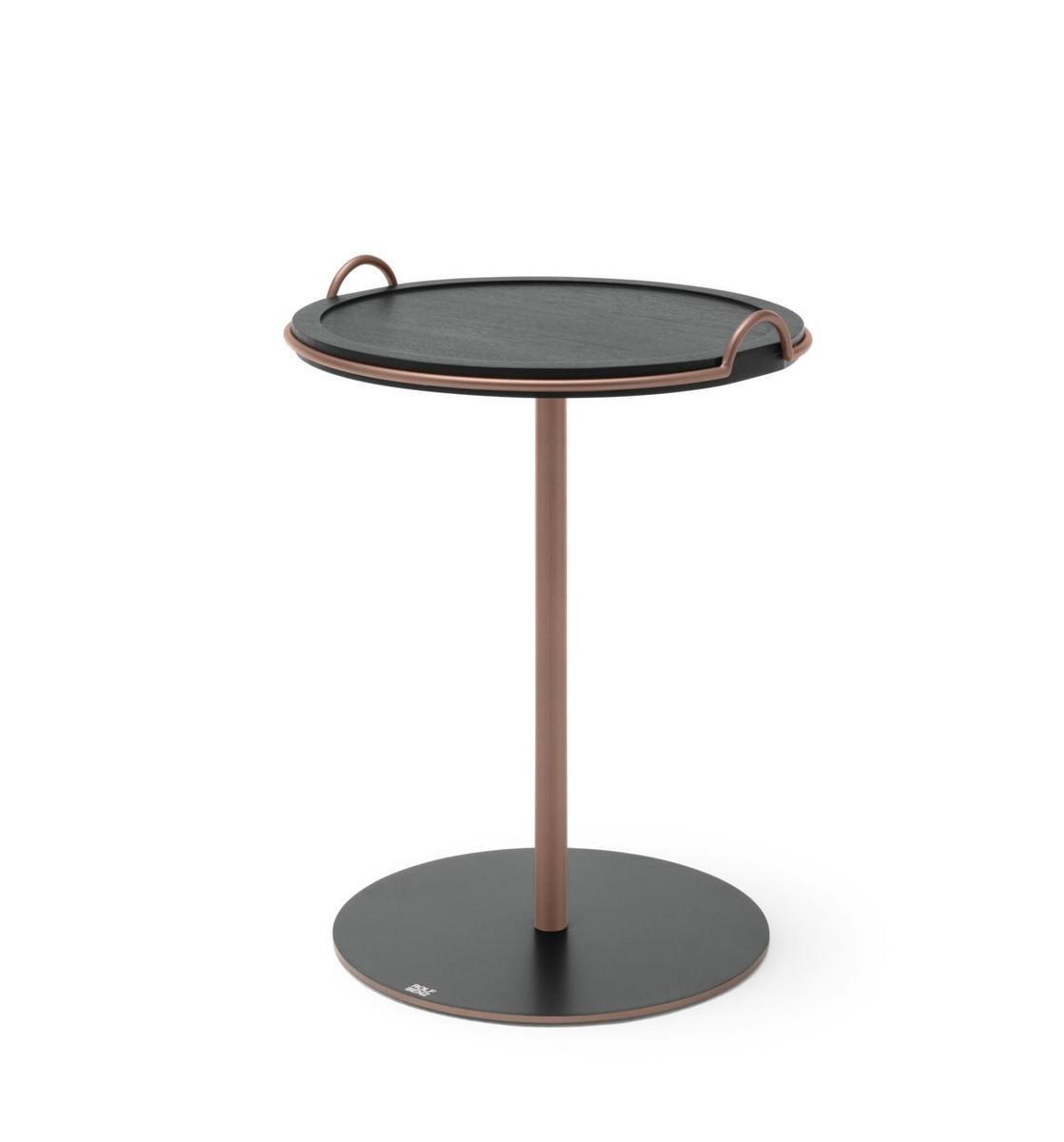 Round solid wood high side table | 922 by Rolf Benz