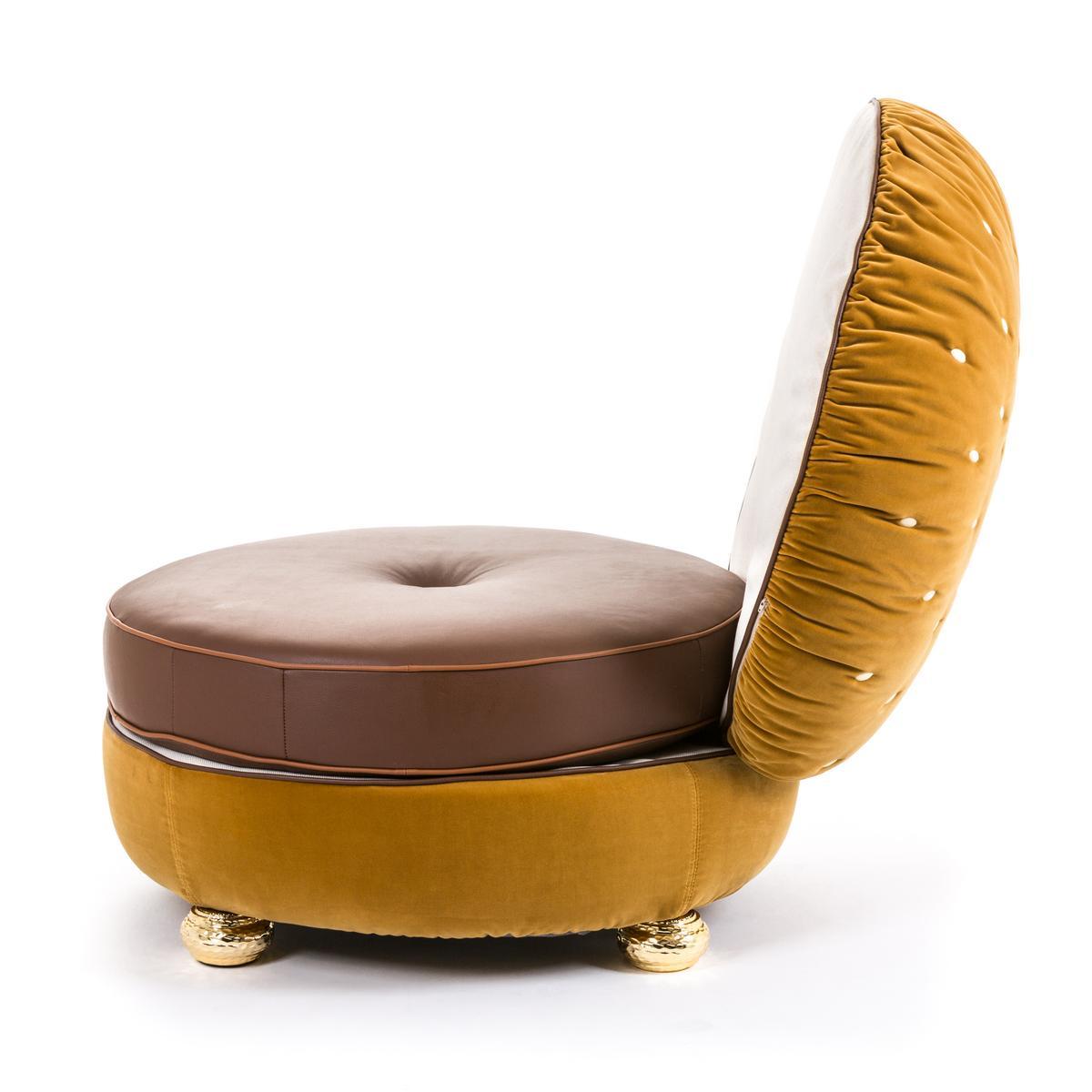 Upholstered fabric easy chair | Burger Chair by Seletti
