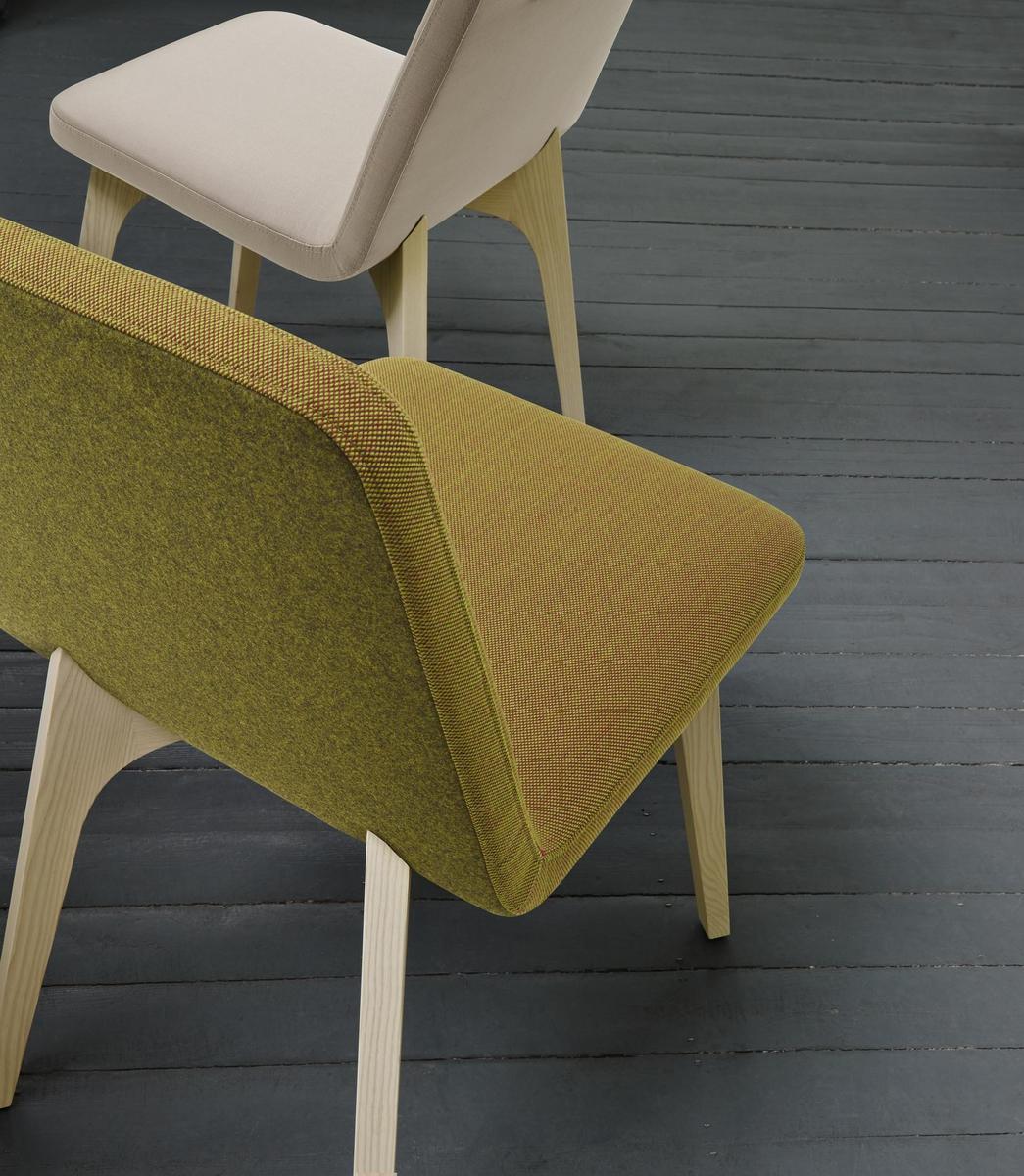 Upholstered fabric chair with removable cover | Vik 2 by Ligne Roset