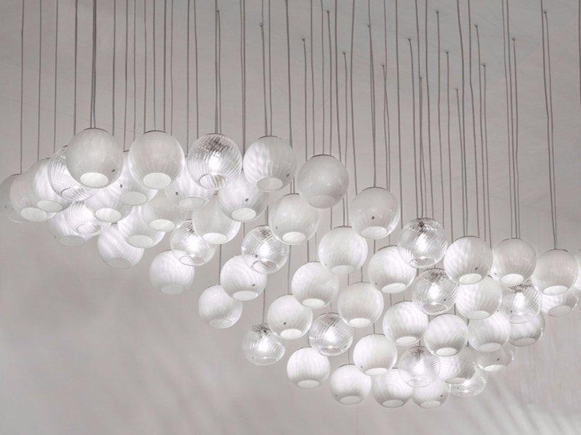 Blown glass pendant lamp | Oto Sp Fc by Vistosi