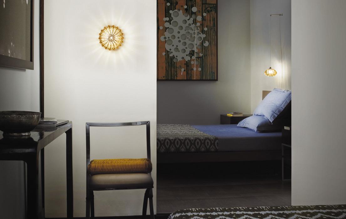 LED direct light Murano glass ceiling lamp | Diamante Fa by Vistosi