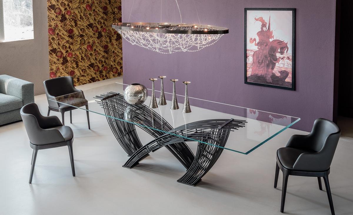 Rectangular glass table | Hystrix by Cattelan Italia