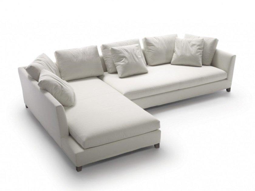 Sectional fabric sofa with chaise longue | Victor by Flexform