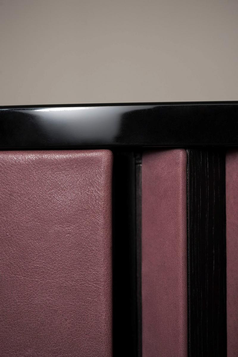 Leather bar cabinet with integrated lighting | Plissé by Baxter