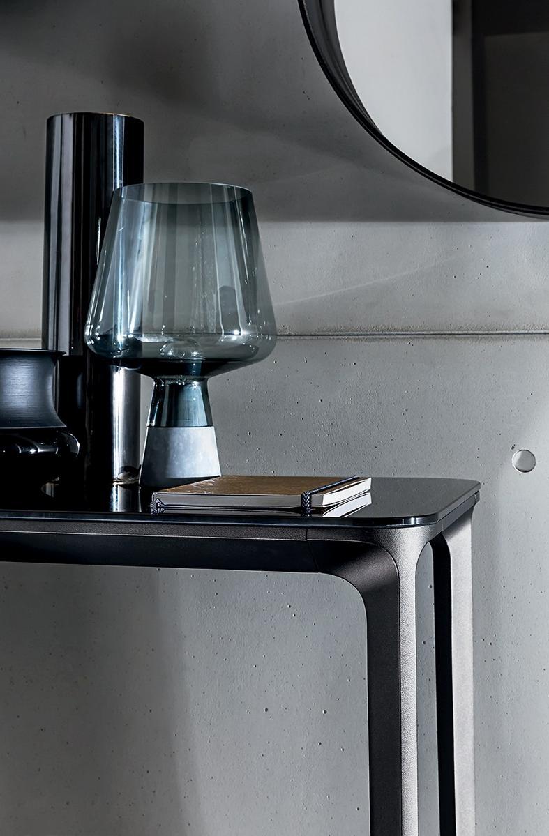 Rectangular glass console table | Slim 4 Legs by Sovet