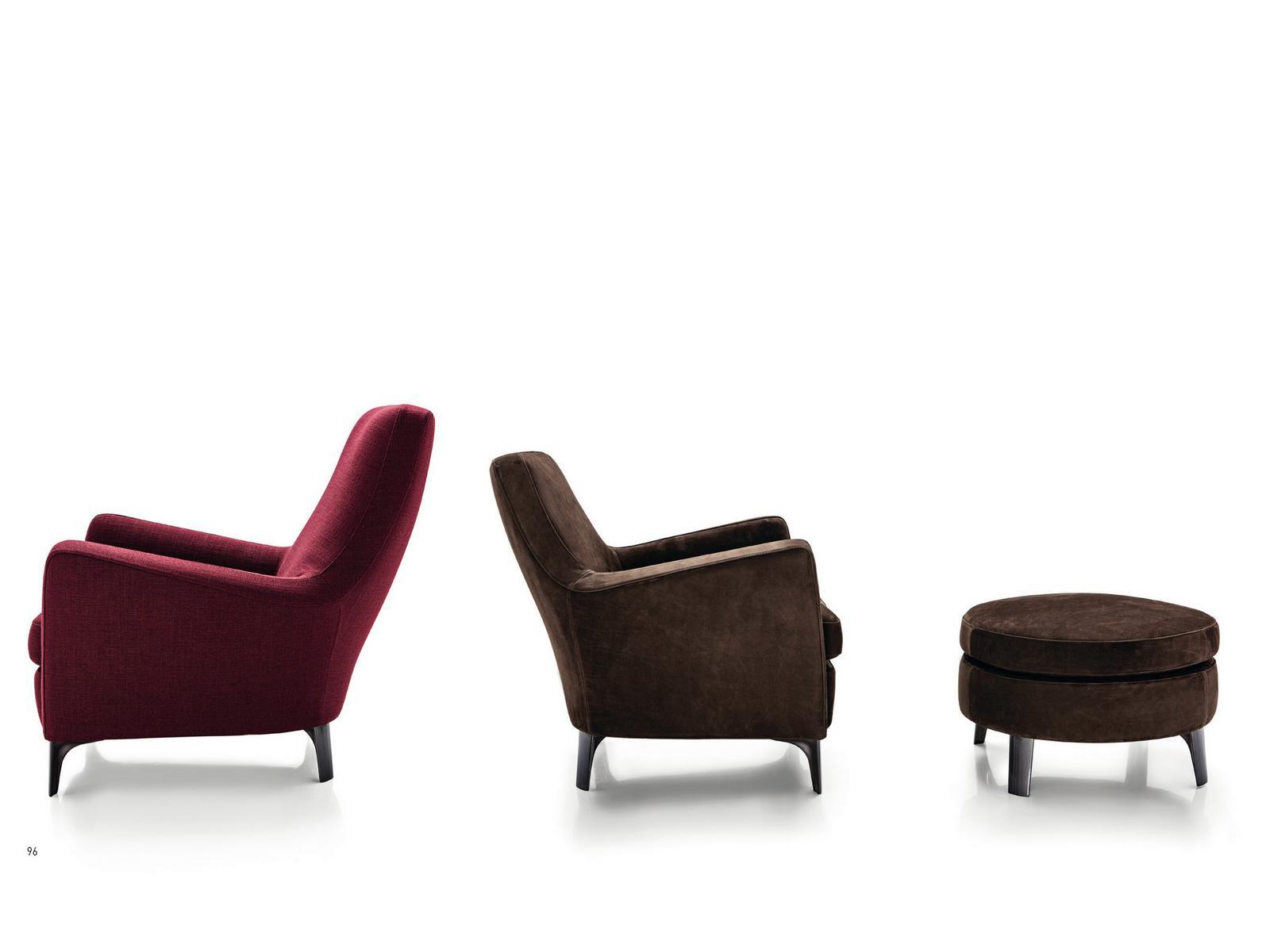 Upholstered pouf with removable lining | Denny by Minotti