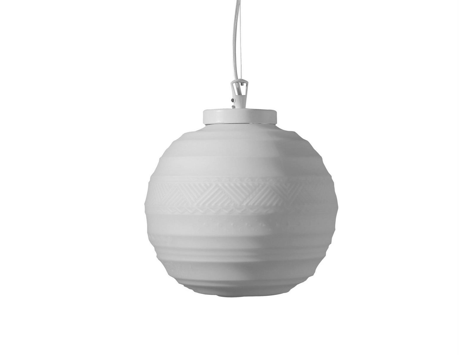 Satin glass pendant lamp | Braille by Karman