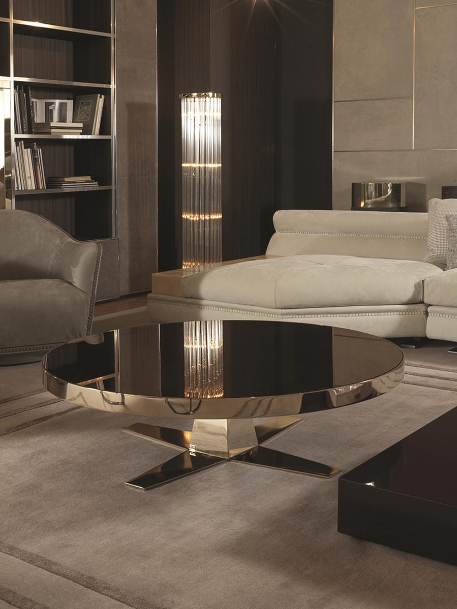 Round metal coffee table | Bourbon by Longhi