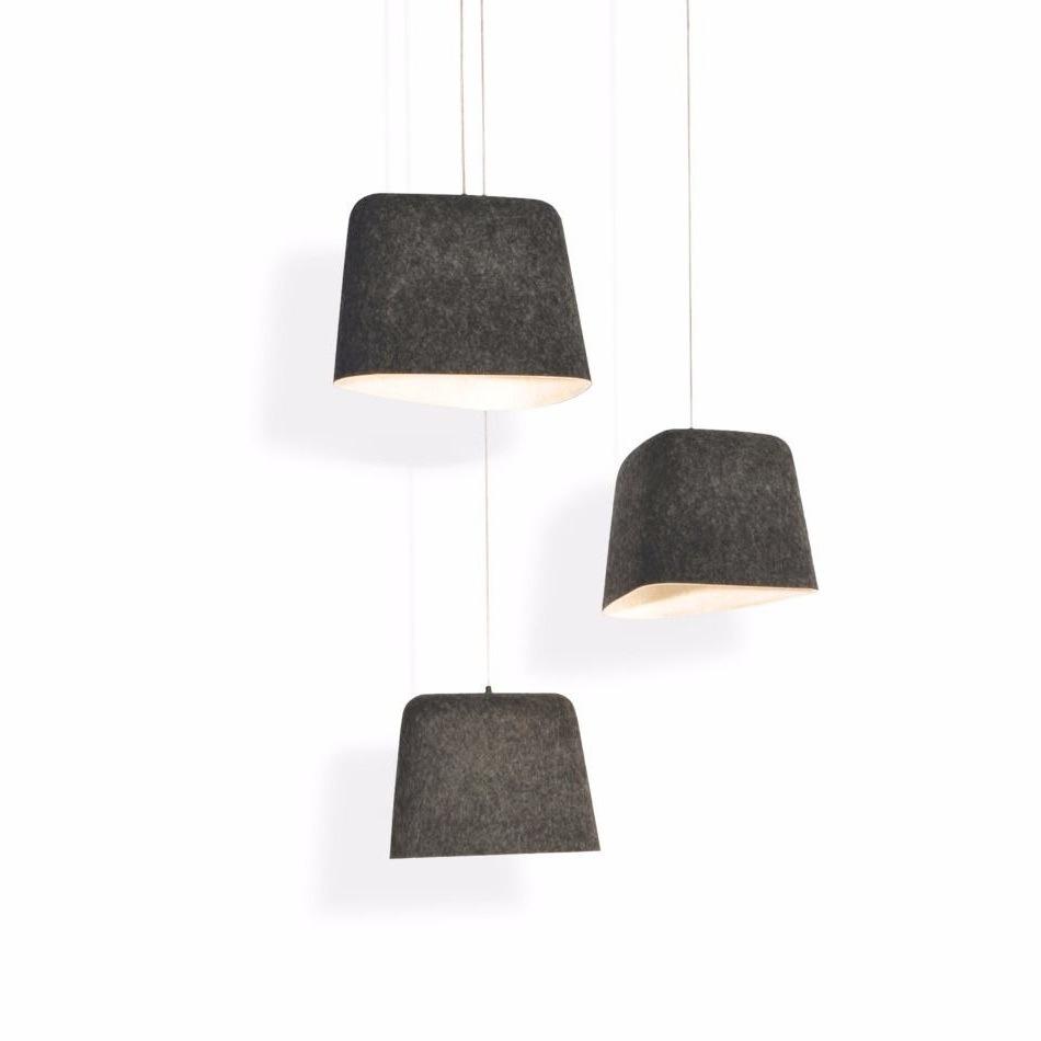 Fabric pendant lamp with dimmer in a contemporary style | Felt by Tom Dixon