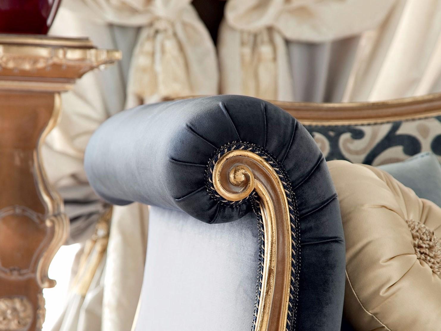 Upholstered fabric armchair with armrests | 13417 by Modenese Gastone