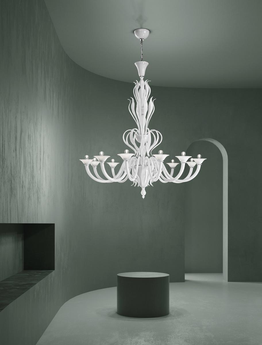 Glass chandelier | Pisani by Sylcom