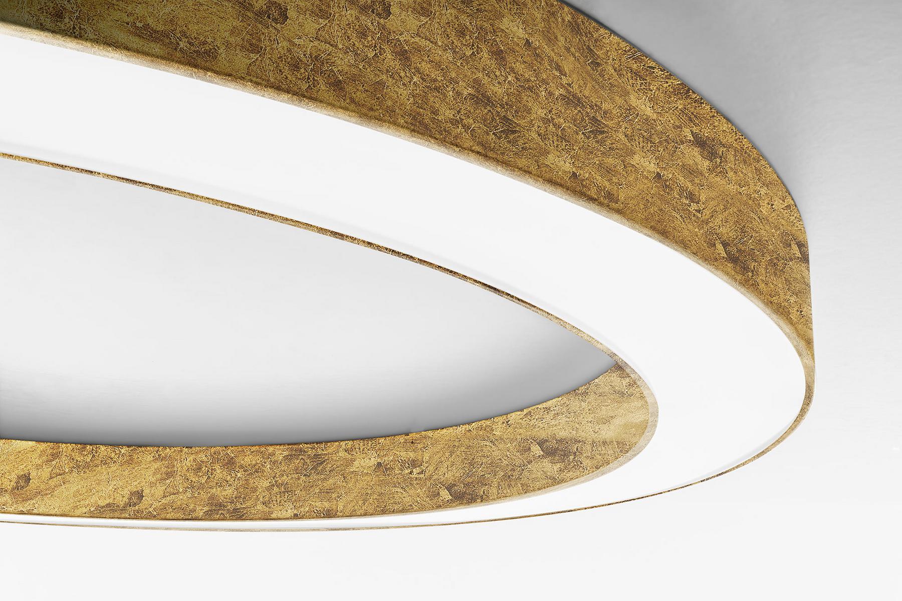 Aluminium wall lamp / ceiling lamp | Silver Ring by Panzeri