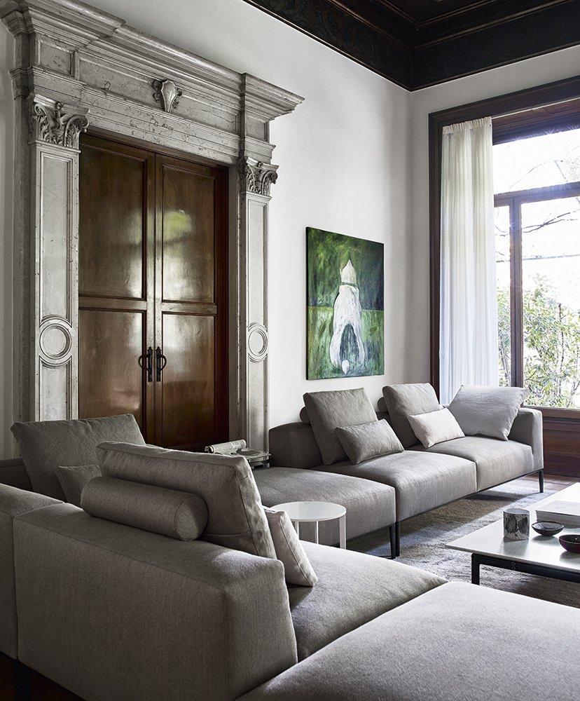 Corner sectional fabric sofa | Michel Effe by B&B Italia