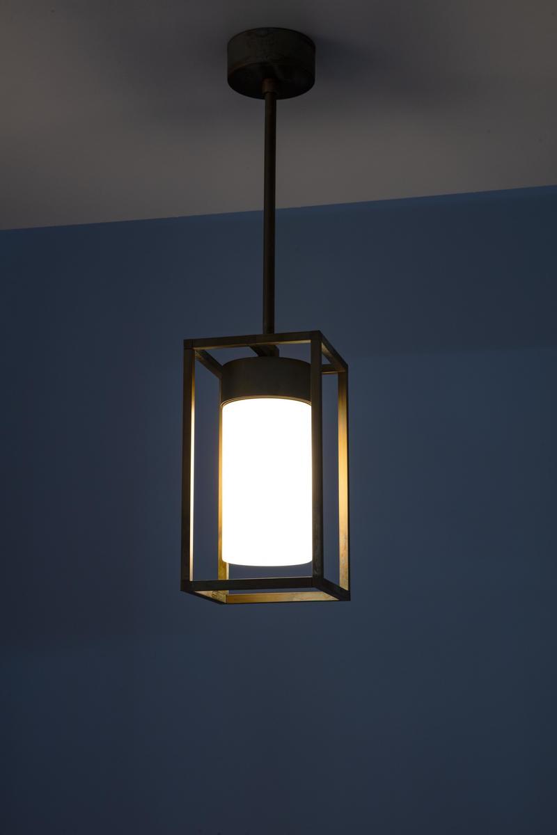 LED brass outdoor pendant lamp | Cubic by Moretti