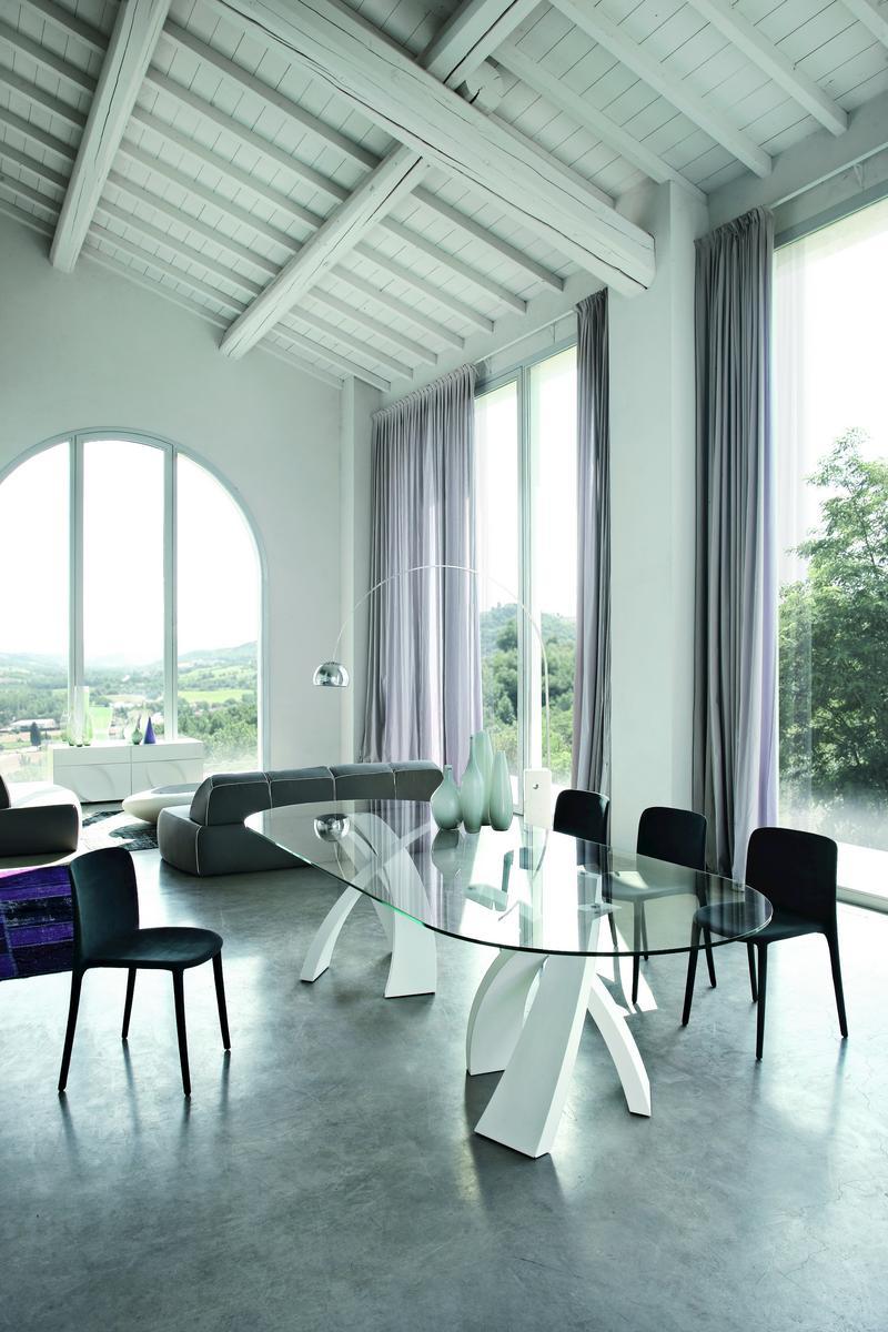 Oval glass table | Big Eliseo by Tonin Casa