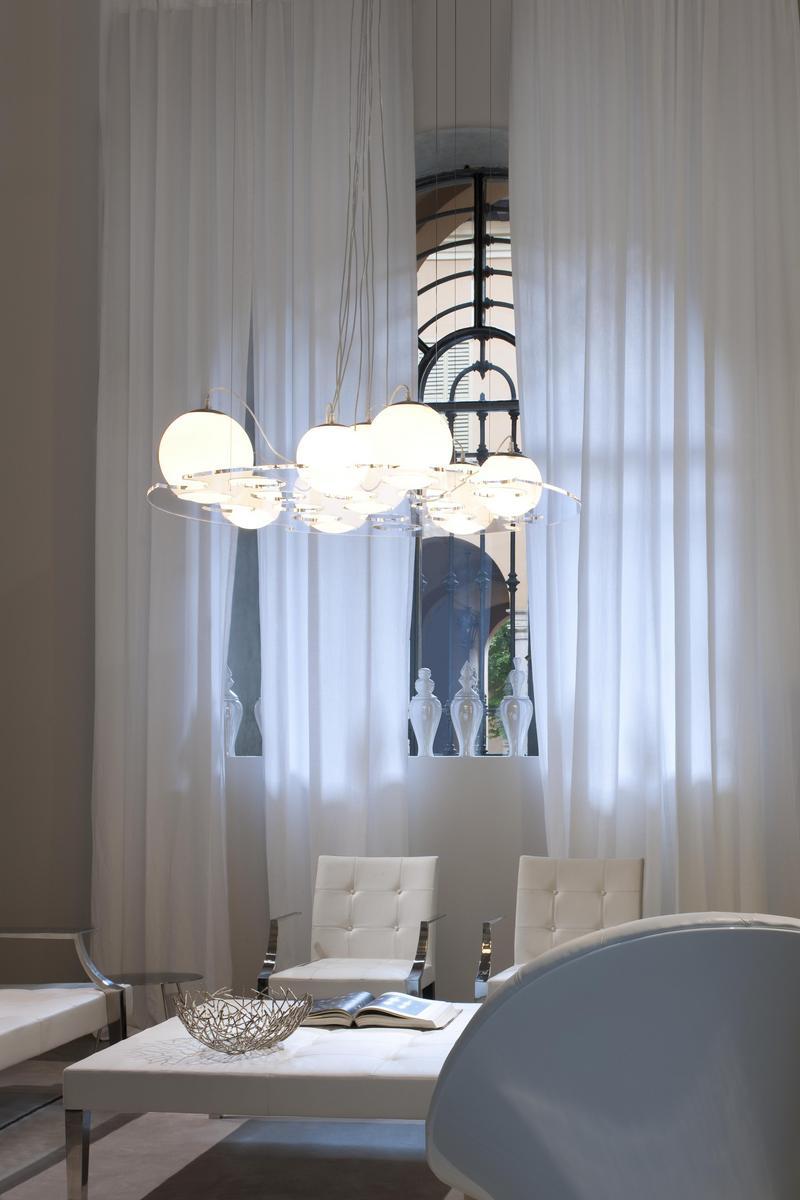 Blown glass pendant lamp | Plateau - 476/486 by Oluce