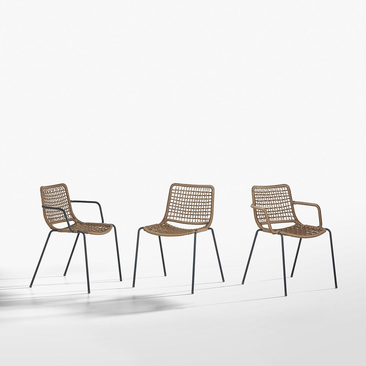 Steel chair with armrests | Egao by Potocco