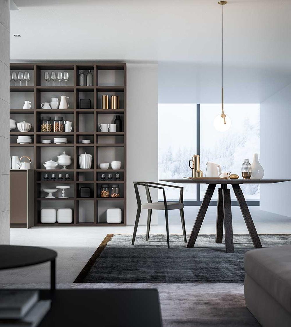 Uv lacquered kitchen without handles ALF Valdesign Logica L90