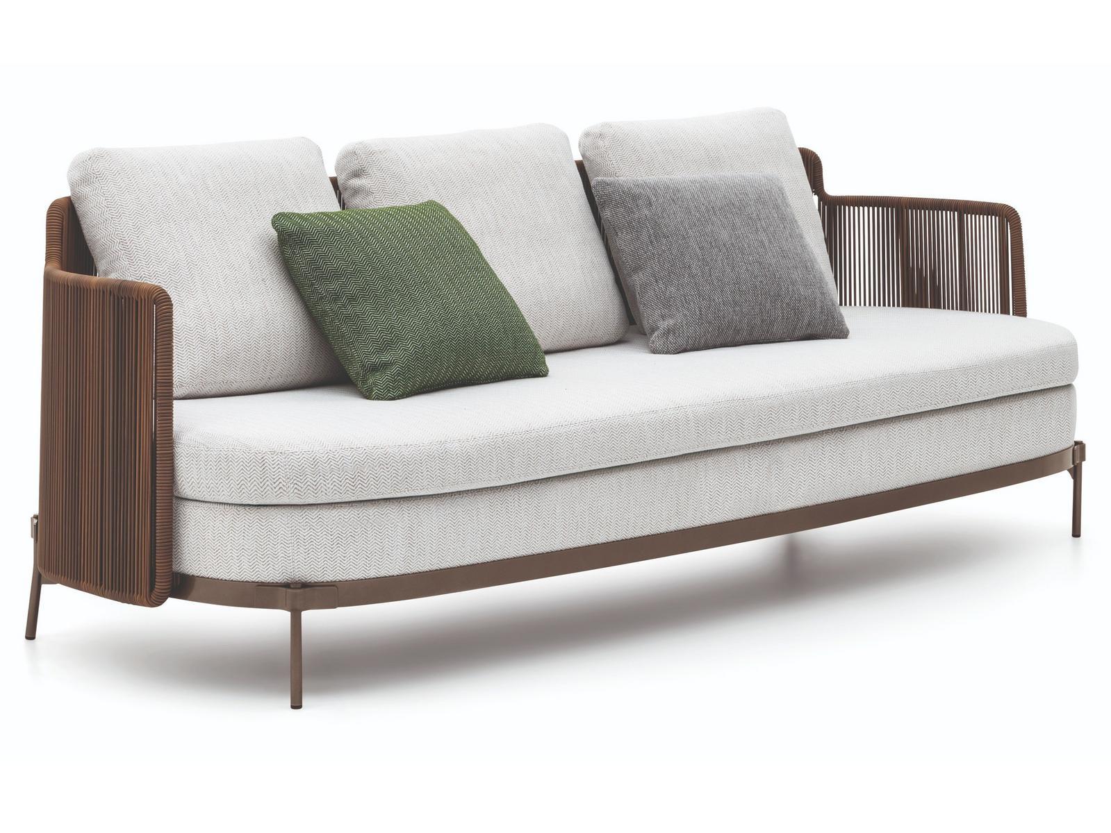 3 seater fabric garden sofa | Tape Cord Outdoor by Minotti