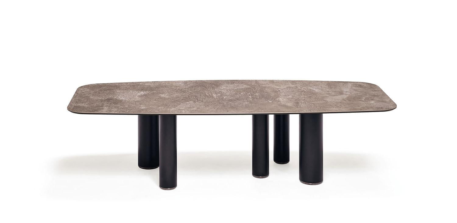 Rectangular metal table | Roll Keramik by Cattelan Italia