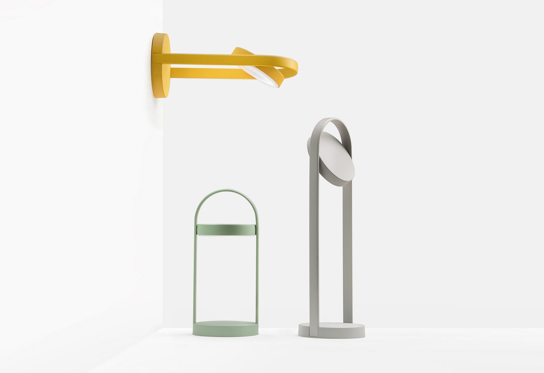 LED aluminium floor lamp cordless | Giravolta 1799/130 by Pedrali