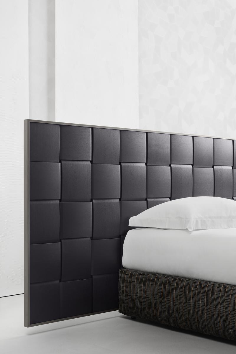 Double bed with high headboard | Jaipur by Flou
