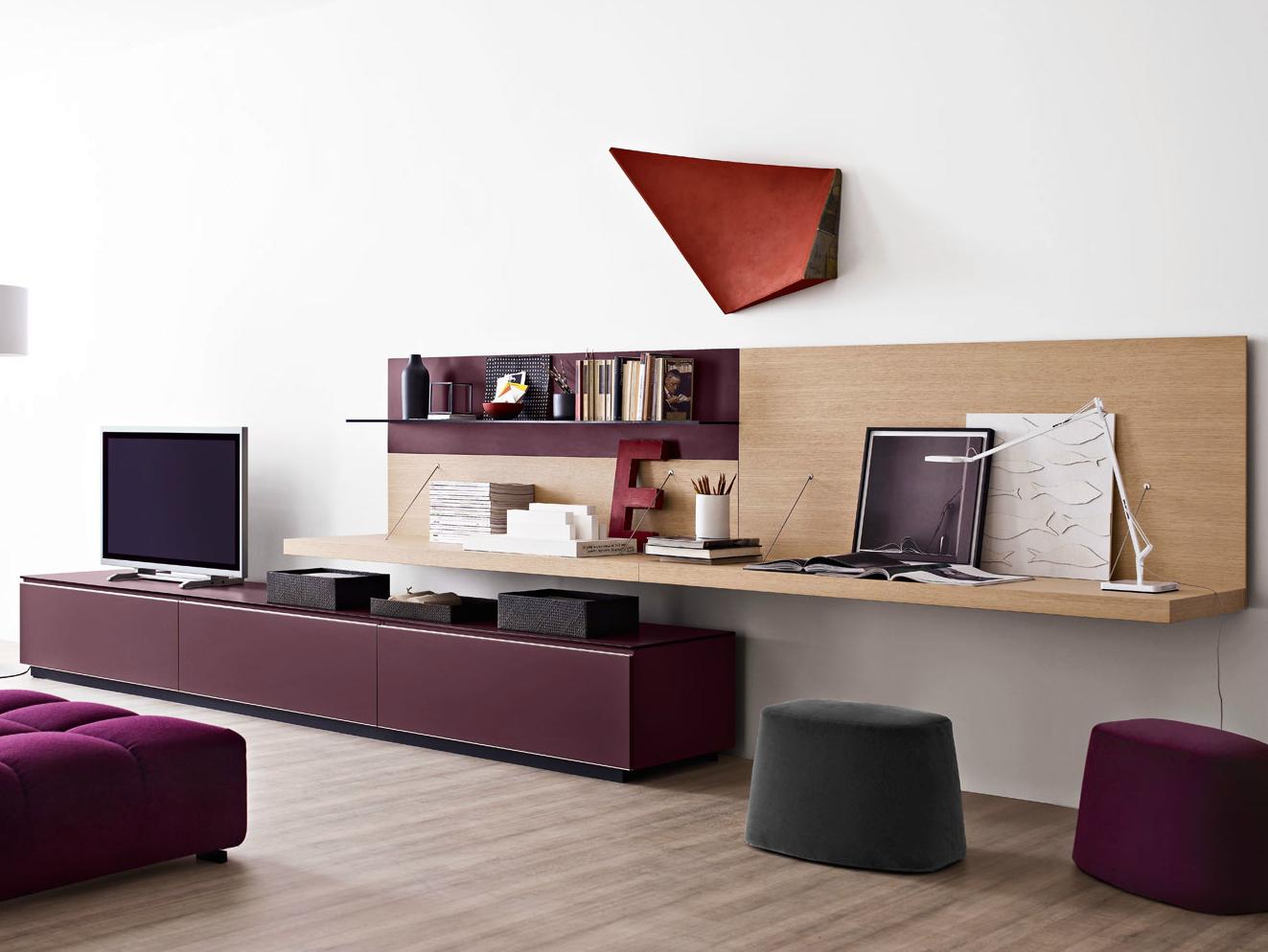 Sectional TV wall system | Pab by B&B Italia