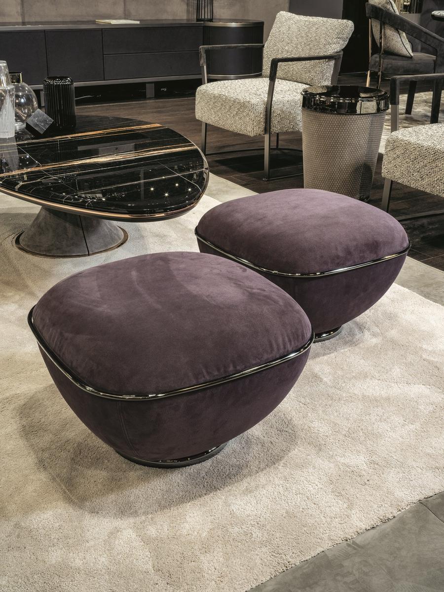 Oval metal coffee table | Gehry by Longhi