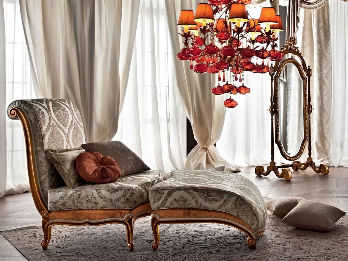 Upholstered fabric Chaise longue | 12433 by Modenese Gastone