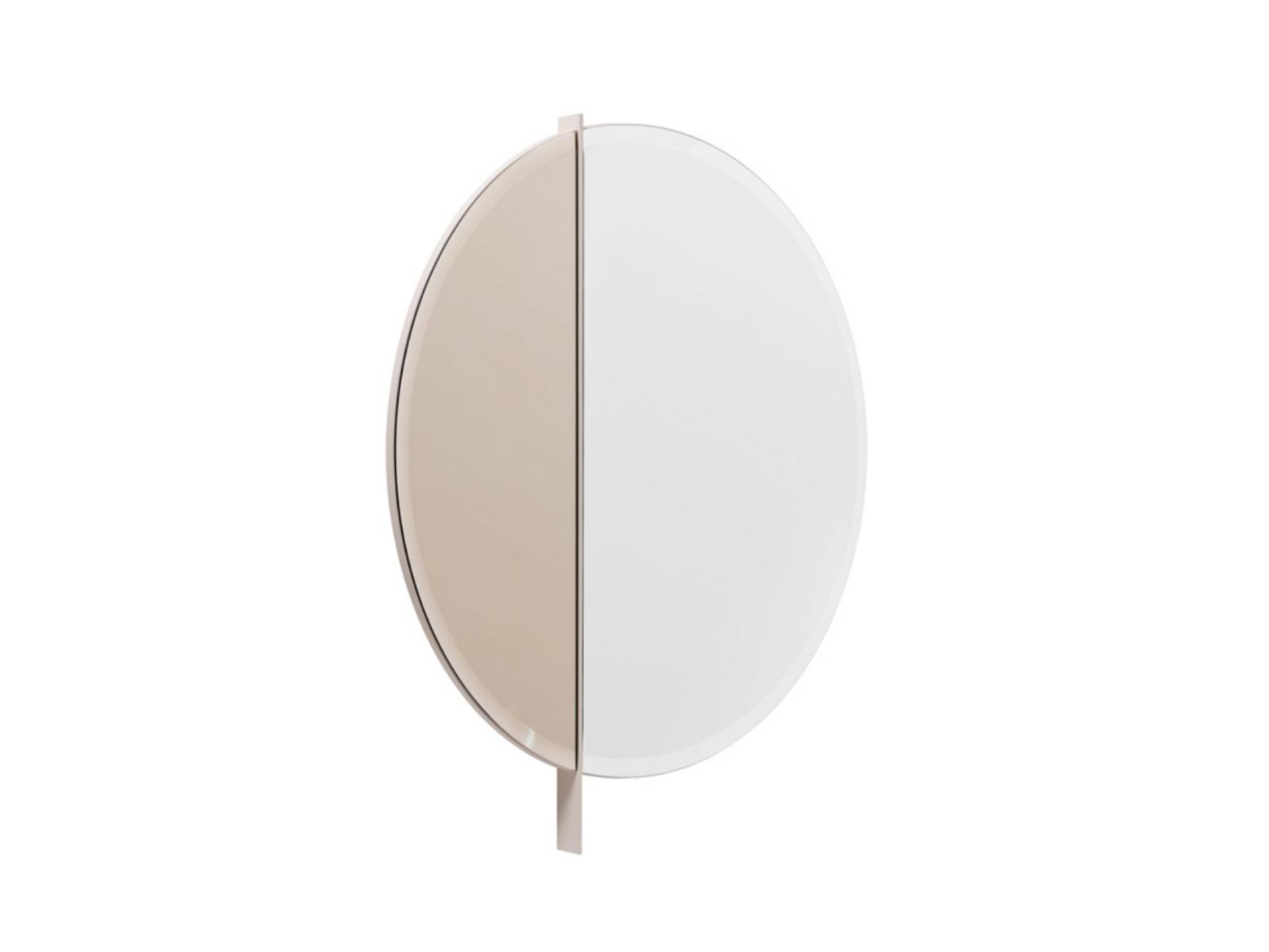 Round wall-mounted metal mirror | Zero by Turri