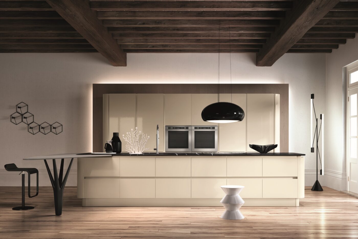 Metal kitchen with handles Aster Cucine Domina