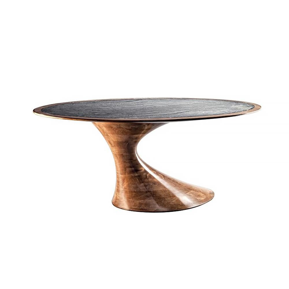 Oval wood table | C 1412 by Annibale Colombo