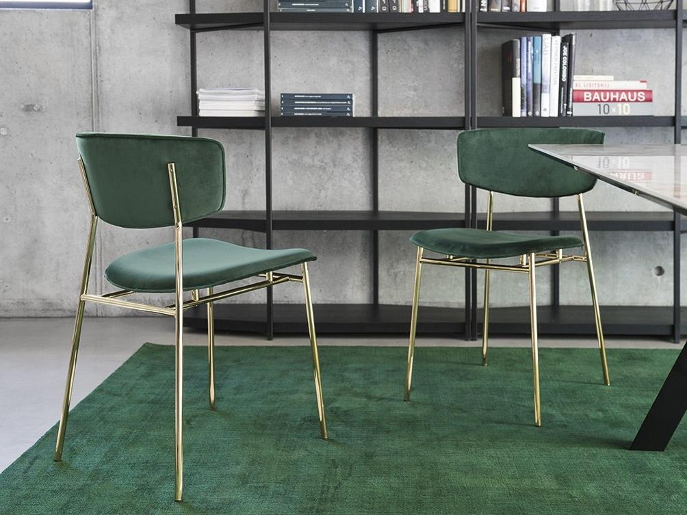 Upholstered velvet chair | Fifties by Calligaris