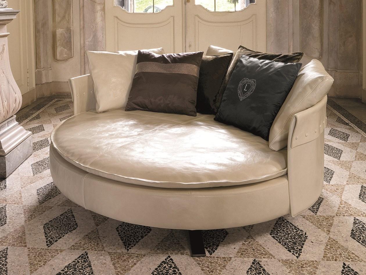 Corner leather sofa | Charme by Longhi