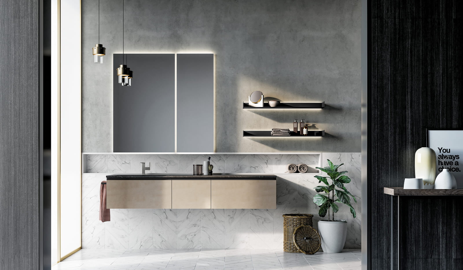 Ceramic bathroom | Gola Up by Birex